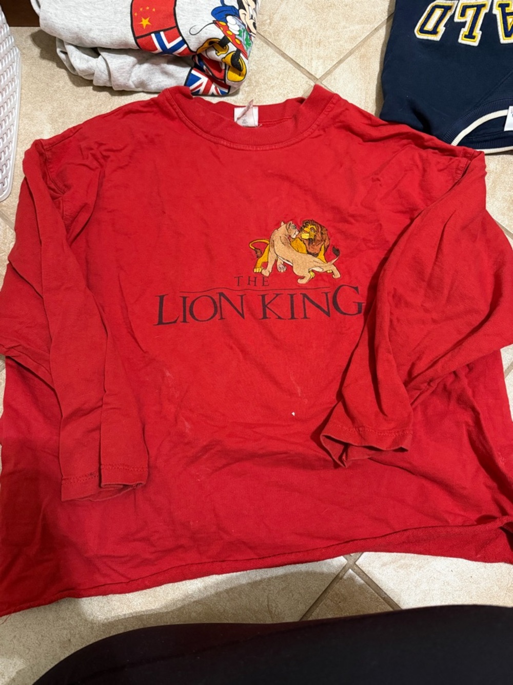 Disney Red The Lion King Long-Sleeve Tee